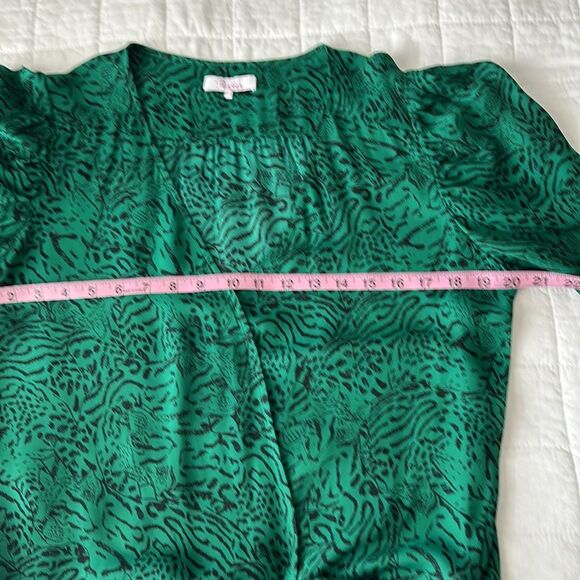 Parker JADED JAGUAR Arya Animal Print Wrap Blouse, US Small - Picture 7 of 11